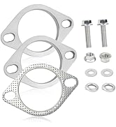 2-Bolt 2.5 Inch Exhaust Flange Repair Kit,Stainless Steel Exhaust System Kit with Exhaust Gasket ...