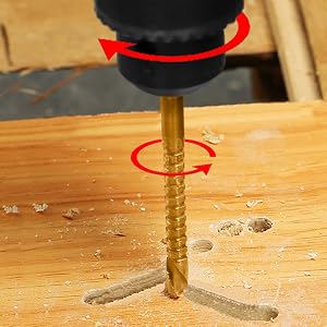 6 pcs hss titanium coated drill bit set