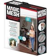Magic Mesh Double Door- Hands Free Magnetic Screen Door, Fits French & Sliding Doors 75 in x 83 in