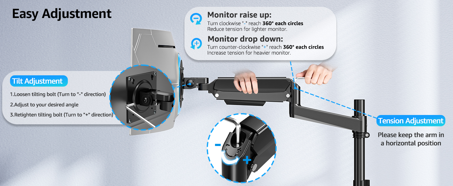 heavy duty monitor arm