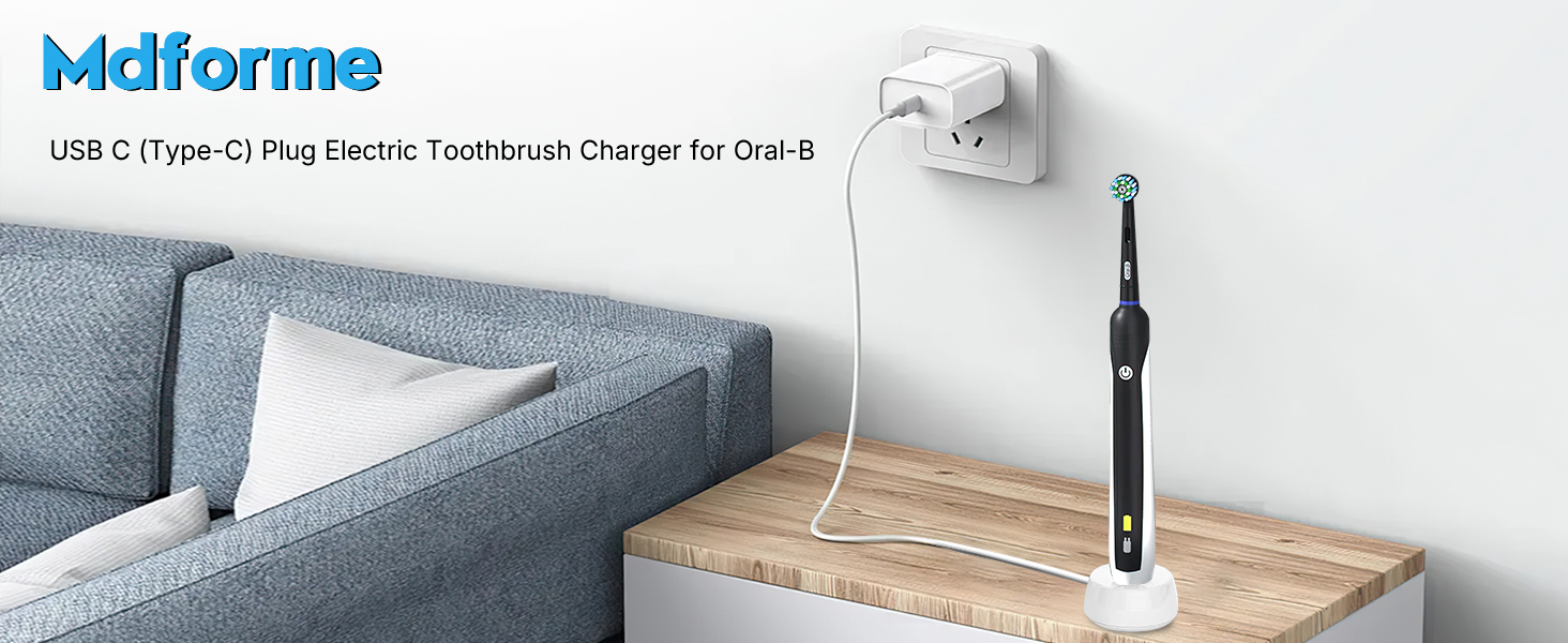 USB C toothbrush Charger for Oral B Electric Toothbrush iO Series iO2 iO3 iO4 iO5 iO6 Genius X 7500