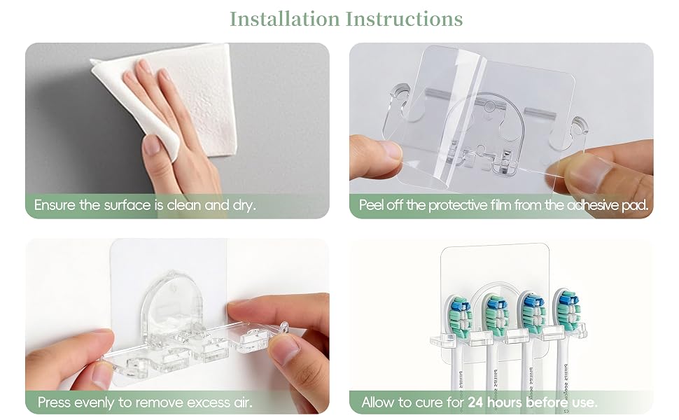 stick on toothbrush holder