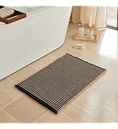 Triohero Waffle Bath Mat, Small Boho Bathroom Rugs Non Slip Washable, Ultra Soft Super Absorbent ...