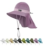 Sukeen Cooling Sun Hat for Men Women UPF50+ Wide Brim Fishing Hat with Neck Flap Adjustable Folda...