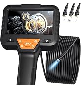 32.8FT Endoscope Camera with Light -IP67 Waterproof Borescope Inspection Camera with 4.3" IPS Scr...