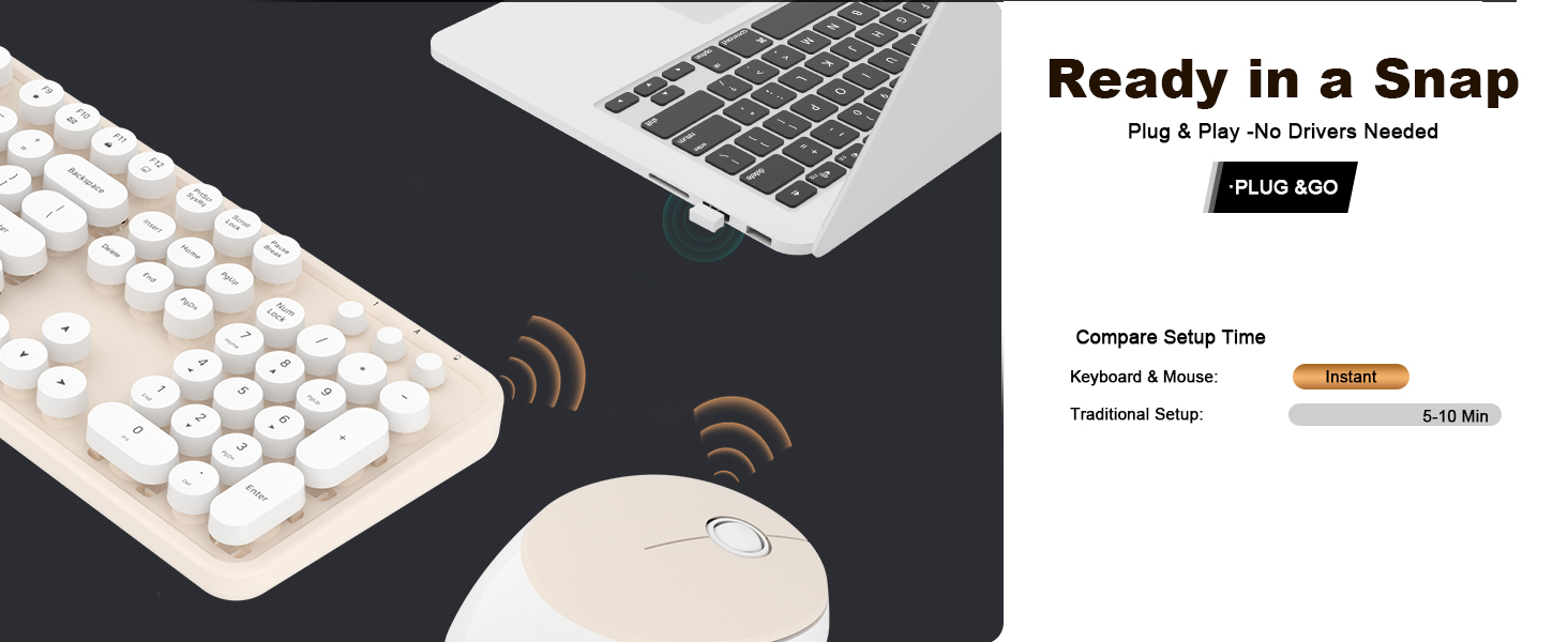 Wireless Keyboard and Mouse Combo