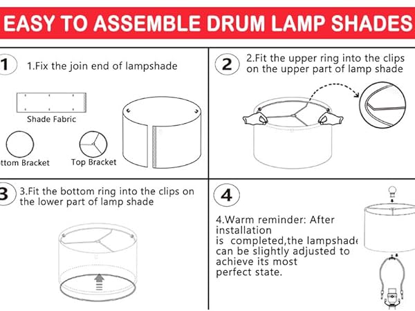 assemble lampshade