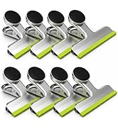 HOUSE AGAIN Chip Clips Bag Clips, 8 Pack Strong Magnetic Bag Clip Silicone-Covered Edges No Scrat...