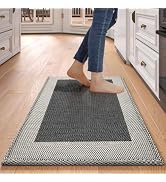 QiCaiJia Anti Fatigue Kitchen Mats for Floor, Super Absorbent Kitchen Rugs Non Slip Washable, Sof...
