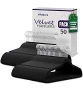 Velvet Hanger (Black, Pack of 50)