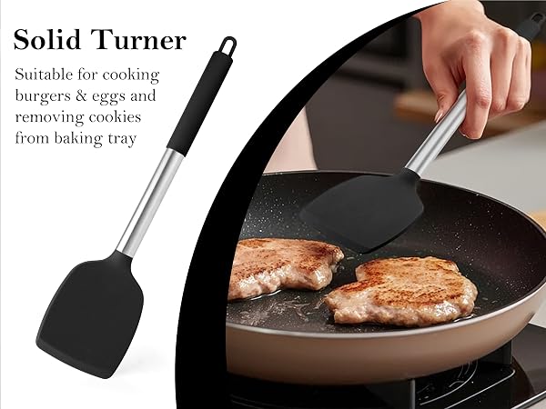 Black Cooking Utensil Set of 4
