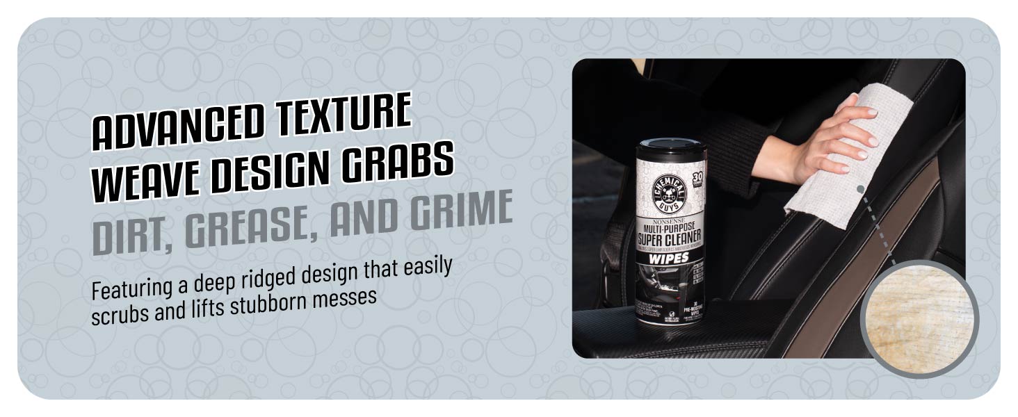Nonsense Invisible Super Cleaner Wipes - Restore Clean Finish on Dashboards, Seats, and Trim