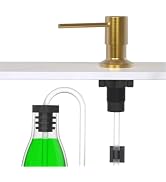 Brushed Gold Soap Dispenser for Kitchen Sink, Built in Soap Dispensers, Stainless Steel Sink Soap...