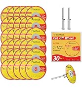 FIXLTFAST 1-1/2 Cut Off Wheels,1.5" x 1/8" Fiberglass Reinforced Metal Cutting disc for Rotary To...