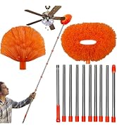 20+ Feet High Reach Dusting Kit, Cobweb Duster & Ceiling Fan Duster with 3-14 ft Extension Pole f...