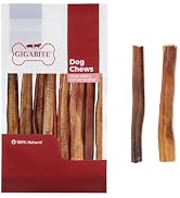 GigaBite Single Ingredient All Natural Free Range Bully Treats and Chews - Bully Sticks/Bladder S...