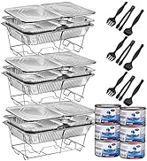 Disposable Chafing Dish Buffet Set, Food Warmers for Parties, Complete 33 Pcs of Chafing Servers ...