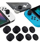 eXtremeRate 4 Pairs Black Anti-Slip Silicone Extended Length Thumb Grips Thumbstick Caps Case Cov...