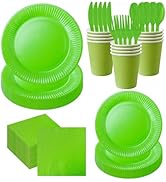 210 Pieces Disposable Paper Tableware Party Supplies - Includes 9