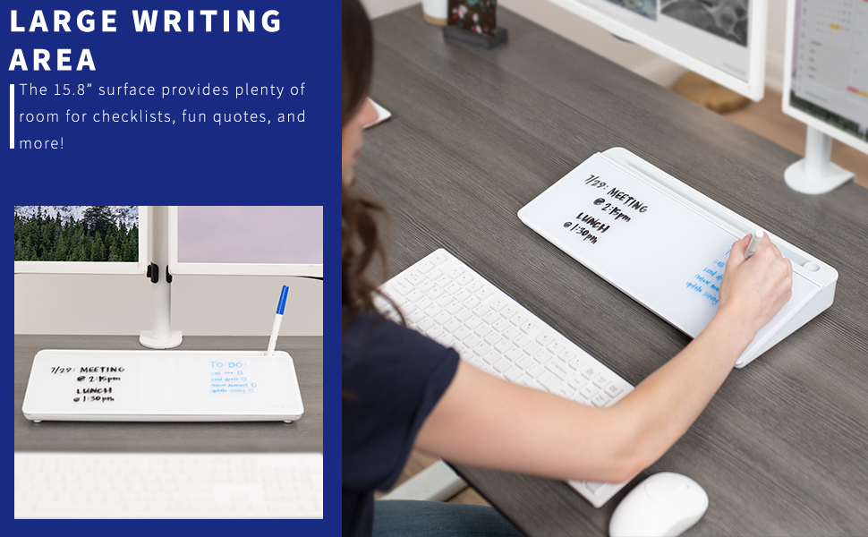 Small Desktop Whiteboard with Storage