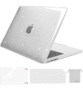 MOSISO Compatible with MacBook Air 13 inch Case 2024 2023 2022 M3 A3113 M2 A2681, Sparkly Glitter...