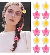 GQLV Small Flower Hair Claw Clips,12PCS 1.18" Cute Hair Clips for Women/Girls,Mini Hair Claw Clip...