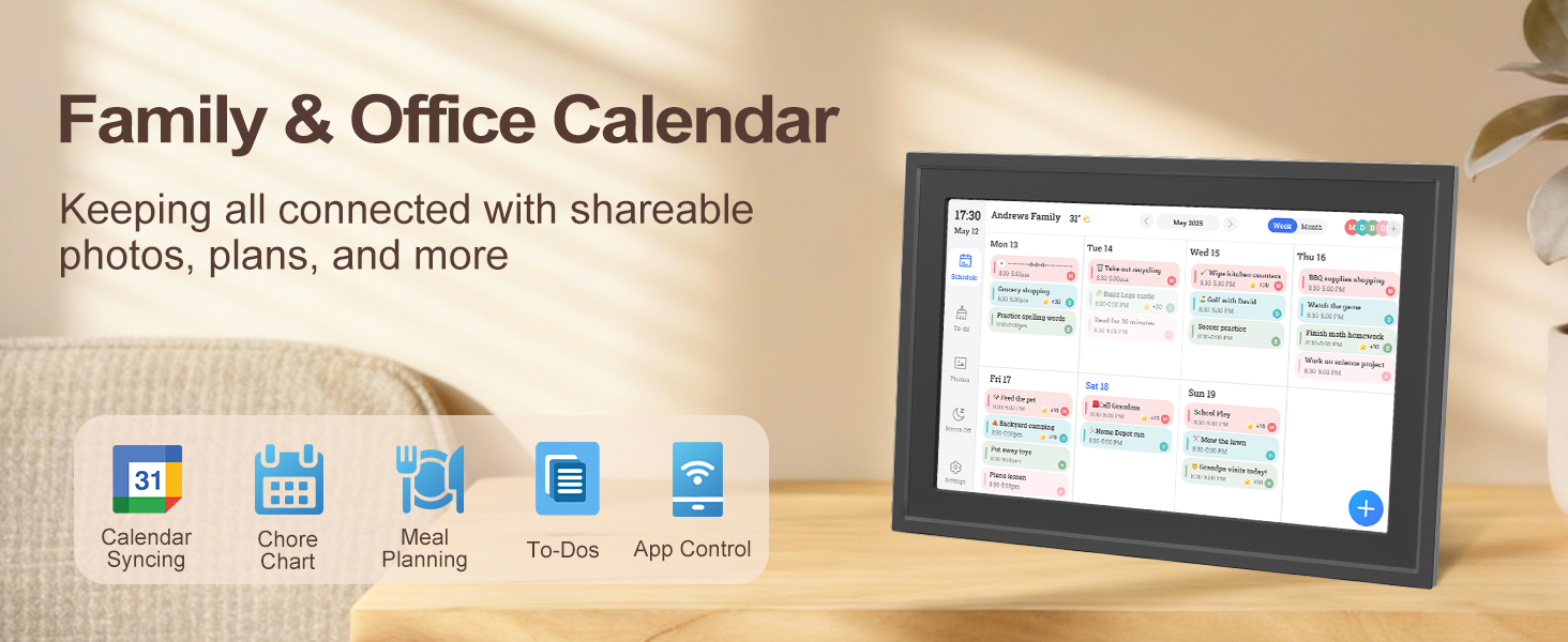 smart calendar digital wall touch screen
