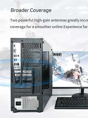 AX210ngw PCI-E wifi card with two antennas compatible with 802.11a/b/g/n ax