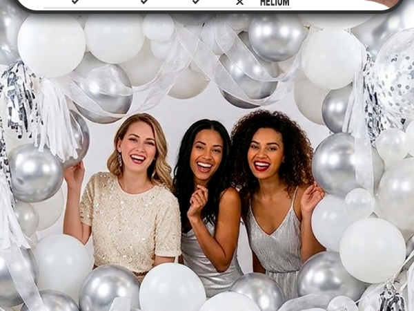 White balloons