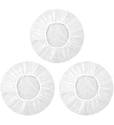 Shower Caps, 3 Pcs Waterproof Bath Caps Plastic Reusable Shower Caps Elastic Band Bath Hair Hat f...