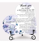 Thank You Gifts for Women, Thank You for Being a Blessing in My Life, Wooden Heart Plaque Home De...