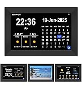 TIXINPO WiFi Smart Digital Clock with Weather and Temperature,with Date and Day of Week for Elder...