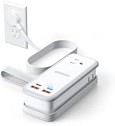 NTONPOWER 100W GAN Ultra Travel Power Strip, 7-in-1 USB C Charging Station with 3 Outlets 4 USB (...
