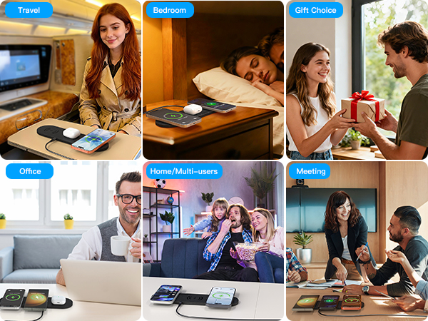 ZealSound Wireless Charging Pad,Triple Wireless Charger Pad Multiple Devices