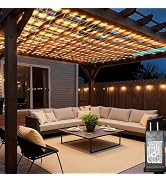 Lovelite 13ft x 13ft Net Lights Outdoor, 400LED Large Gazebo Lights 8 Modes Timer, Waterproof Con...