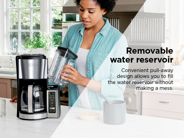 Removable water reservoir Convenient pull-away design allows you to