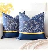 OTOSTAR Set of 2 Throw Pillow Covers for Bed Couch Sofa Car Decor Luxury Modern Minimalist Gold L...