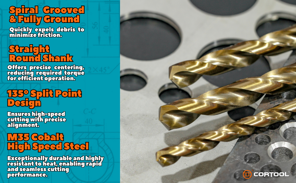 cobalt drill bit for hardened steel