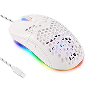 Attoe USB C Mouse,Lightweight Gaming Type C Mouse up to 7200 DPI,Wired Mouse for MacBook Pro Chro...