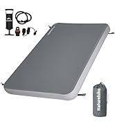 Naturehike 4" Drop Stitch Double Sleeping Pad with Floor Pump, 882 LBS Non-Collapsible Strong Sup...
