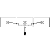 Suptek Triple LED LCD Monitor Desk Mount Heavy Duty Fully Adjustable Stand for 3 / Three Screens ...