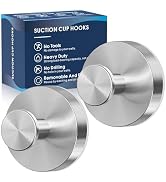 MOTAIPEAK Suction Cup Hooks for Shower,2Pcs Shower Hooks for Inside Shower,No Drill Towel Hooks f...