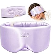LC-dolida 3D Silk Bluetooth Sleep Mask, Mulberry Silk Sleep Mask with Bluetooth Headphones, Bluet...