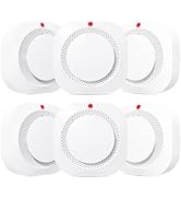 Smoke Detector, Battery Operated Smoke Alarm with Photoelectric Technology, Fire Alarms Smoke Det...