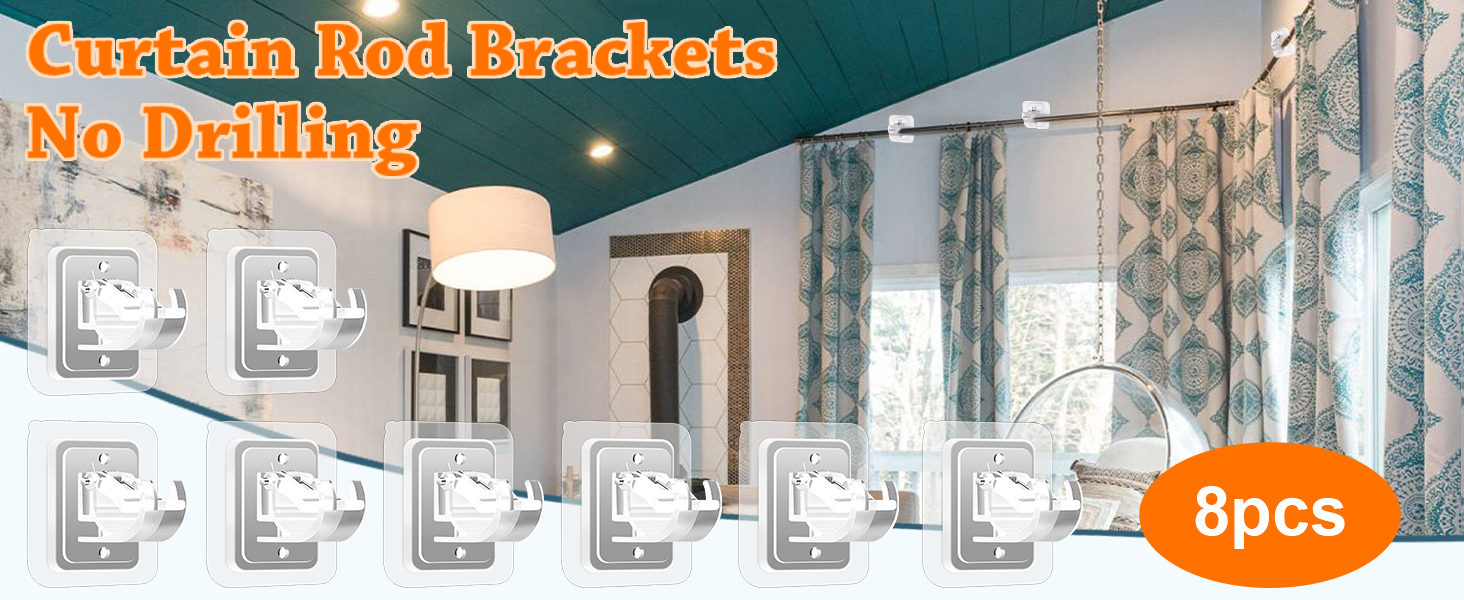 curtain rods no drilling