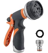 Garden Hose Nozzle,8 Spray Patterns Hose Sprayer Nozzle,Heavy Duty Metal Water Hose Nozzle,Adjust...