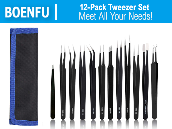 BOENFU Tweezers Precision Set