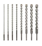 Sabre Tools 8-Piece 12in SDS Plus Drill Bits for Brick, Stone, Concrete, 1/4in x 12in, 5/16in x 1...