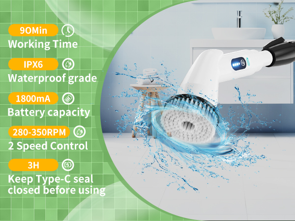 bathroom scrubber shower brush for cleaning shower scrubber with long handle