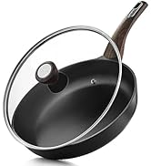 SENSARTE Nonstick Frying Pan Skillet with Lid 9.5Inch Non Stick Omelette Pans, Healthy Kitchen Co...